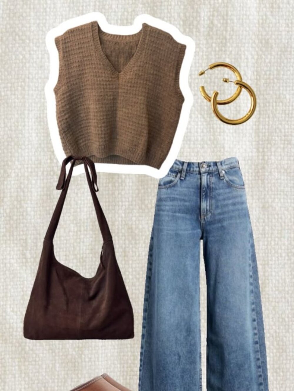 Handknit Camel Sweater Vest